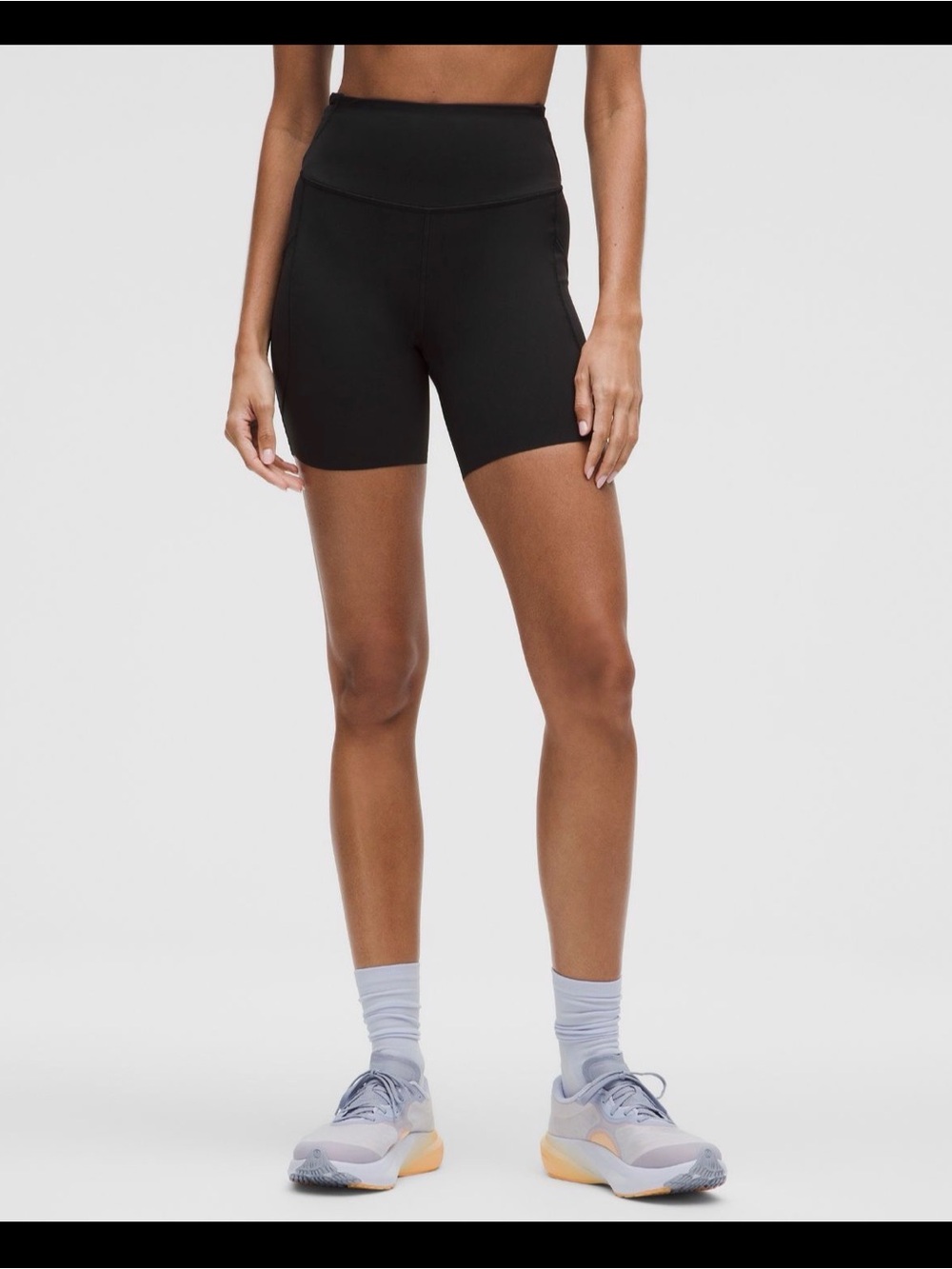 lululemon athletica Black High-Waist Bike Shorts. NWT.